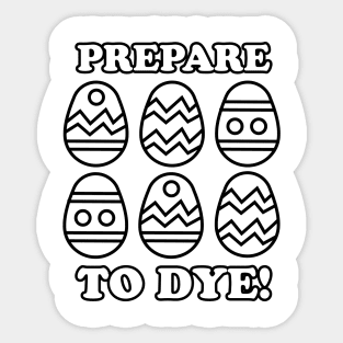 Color Your Own Easter Shirt Prepare To Dye Coloring Book Style Sticker